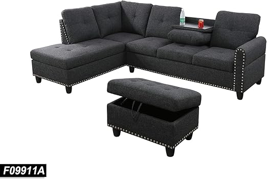 Amazon Com Sectional Sofa Couch L Shaped Modern Style Couch W