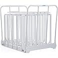 LIPAVI N10X Sous Vide Rack with Anti Float - fits LIPAVI C10 and other 12qt containers - Adjustable, Collapsible, Ensures Even Warming - White Polycarbonate, Stainless steel weights