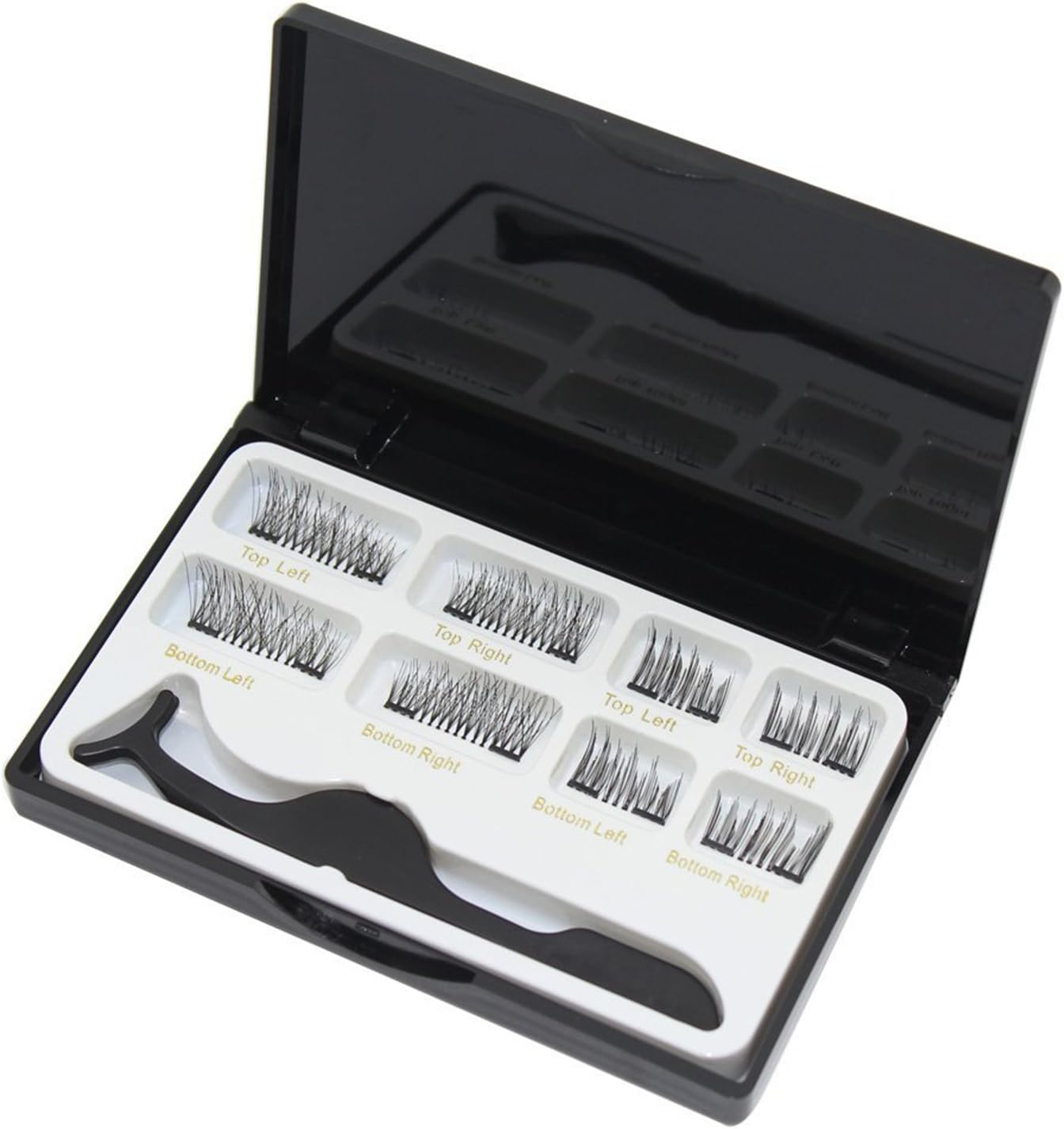 Magnetic False Eyelashes GLUE FREE Reusable Hand Made Ultra Thin 8 Pair 3D False Eyelashes Natural Look For Makeup Eyelashes Extension Full Size and Half Size Fake Eye Lashes