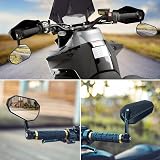SUPAREE Motorcycle Bar End Mirrors Universal 2 Pack CNC Aluminum 7/8" Handles view 3
