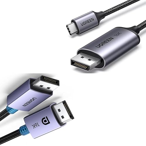 UGREEN DisplayPort Cable 2.1 [VESA Certified] DP2.0 80Gbps Support 16K ...