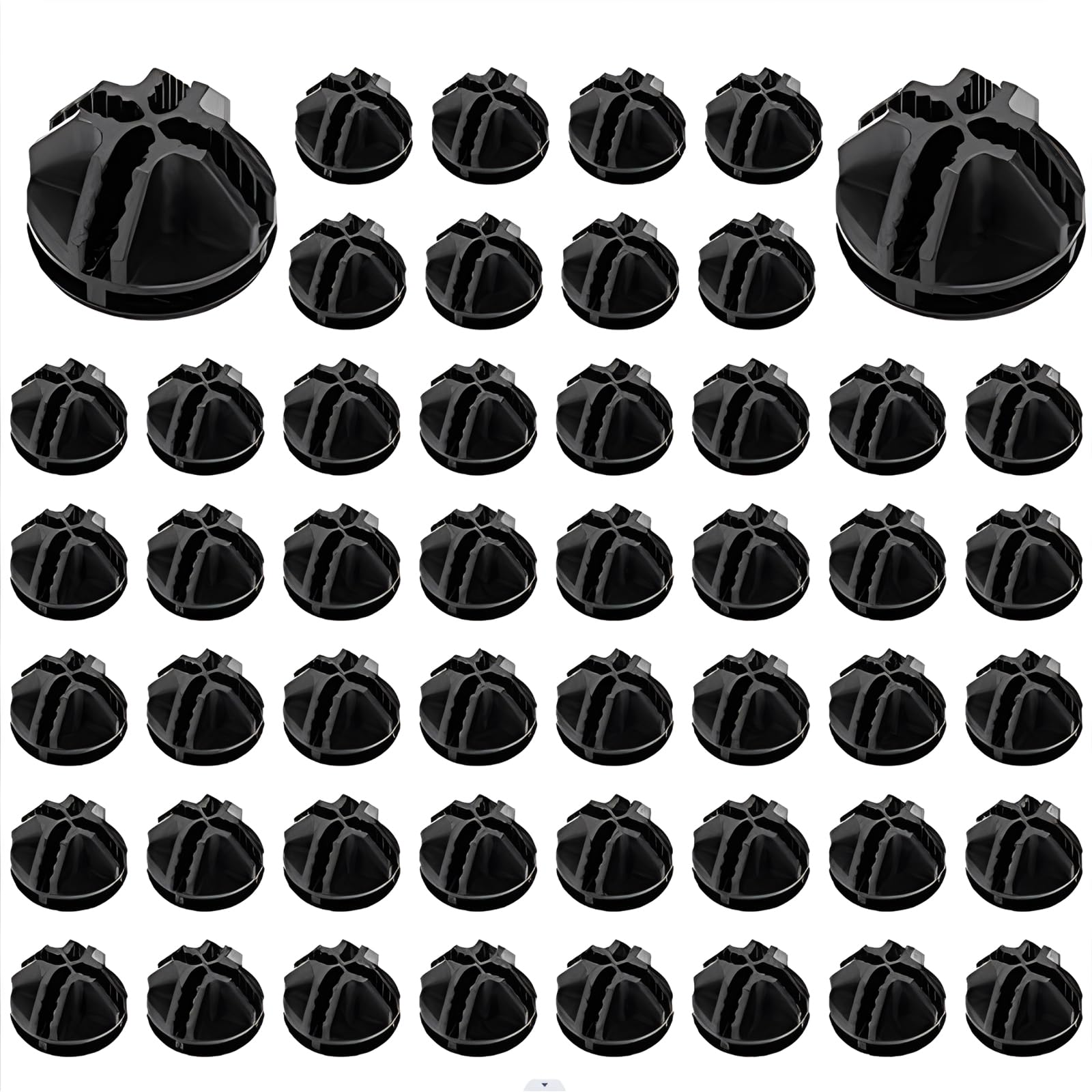 Gizhome 50 Pcs Wire Storage Cubes Plastic Connector Interlocking Cubes Wire Grid Bucket Storage for Cube Storage Wire Shelving Corner Storage Cabinet Modular Organizer（Black）
