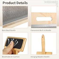 Varku 4 PCS Wool Blending Board Set, Wooden Carding