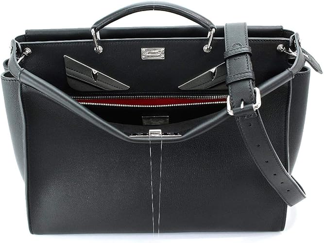 Amazon 未使用 展示品 フェンディ Fendi モンスター ピーカブー ビジネス 2way ショルダー バッグ レザー ネロ 黒 7va3 中古 ビジネスバッグ