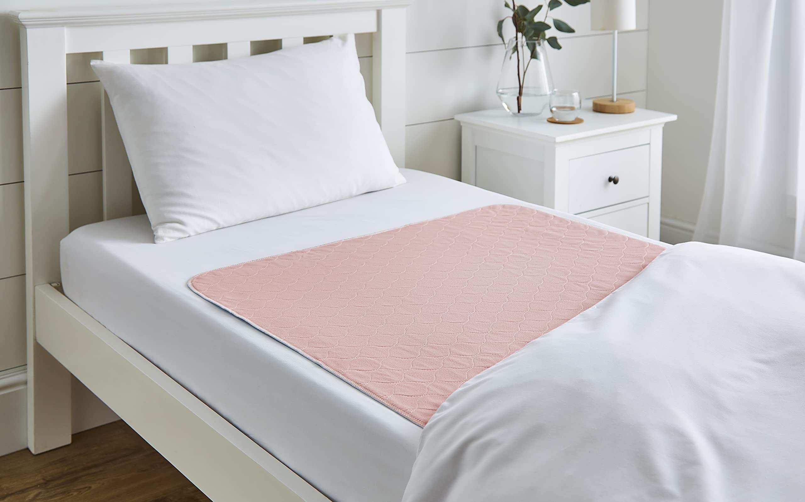 1x Drylife Super Absorbent Washable Single Bed Protector Pad | Thin Reusable Incontinence Bedding Protection, Comfortable & Durable - Pink - 85cm x 90cm — image 1