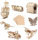 MEETOZ 12 Pack Basswood Plywood Sheets 300x300x3mm Unfinished Laser Cut view 3