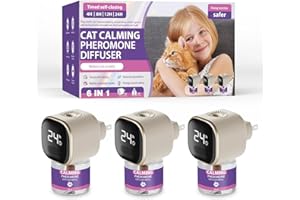 ZHANGK Multi Cat Calming Diffuser Relieve Stress Anxiety Cat Pheromones Calming Diffuser with Timing Function Cat Pheromone Diffuser 3 Pack Pheromones to Reduce Fighting Spraying and Scratching Fits All Cats