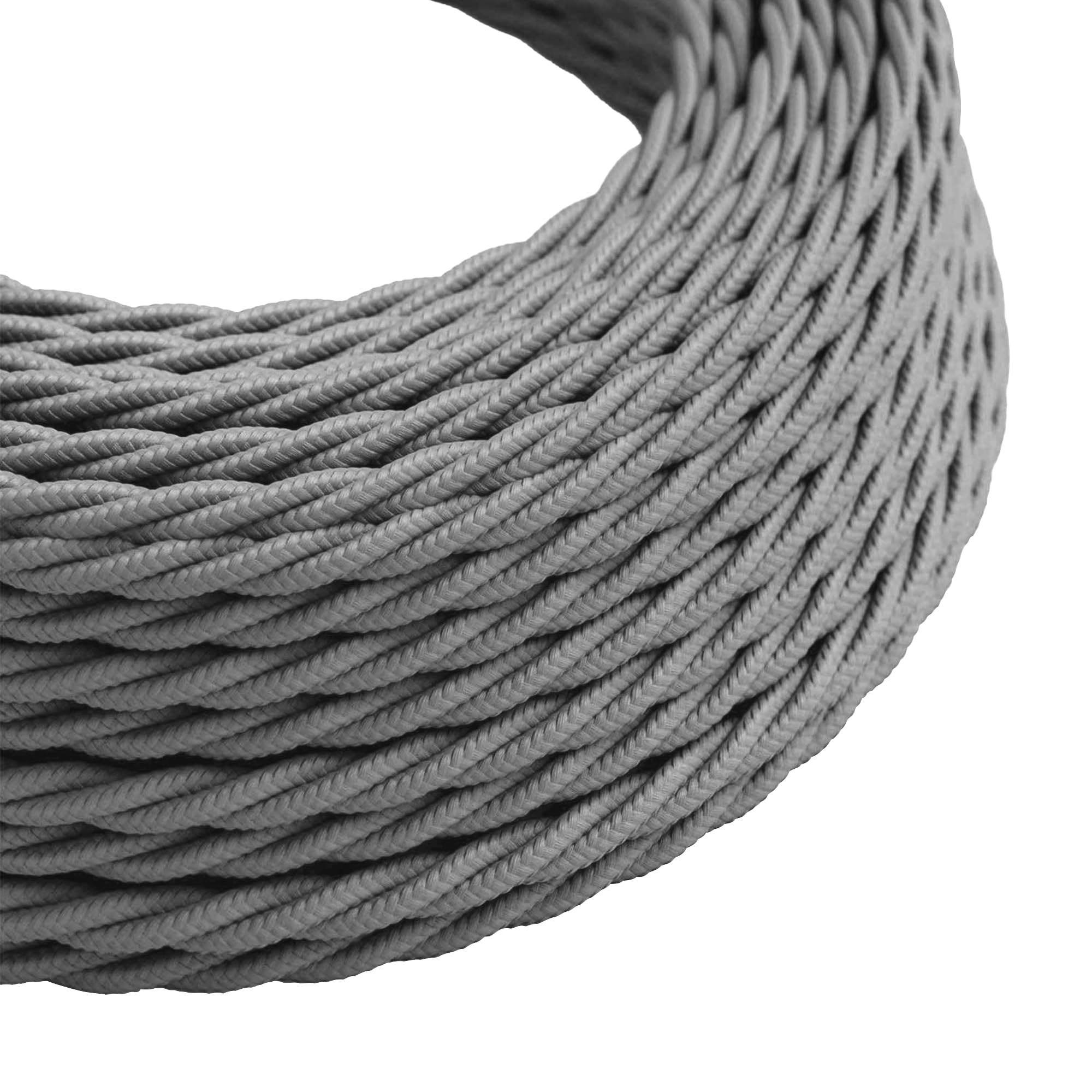 5 Meter Vintage 2 Core Twisted Electric Cable Fabric Covered Wire Italian Braided 0.75 mm Electrical Cable Flexible Wire for Lighting Other Appliances — image 1