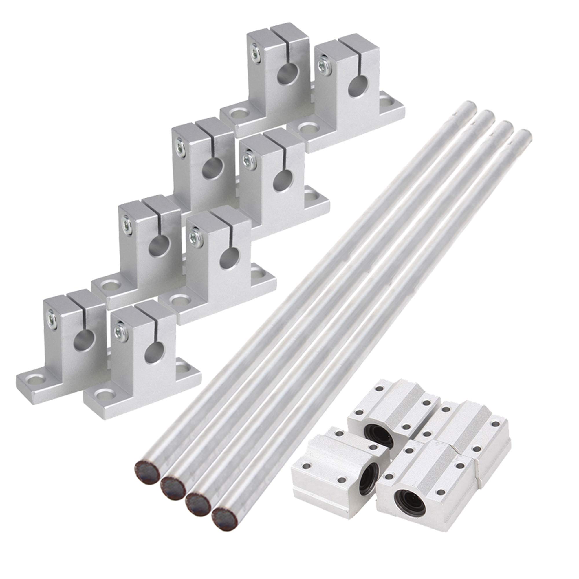 CNBTR Set of 10 Ball Bearings Sliding Ball Bearings Horizontal Linear Shaft Optical Shaft Support Bar