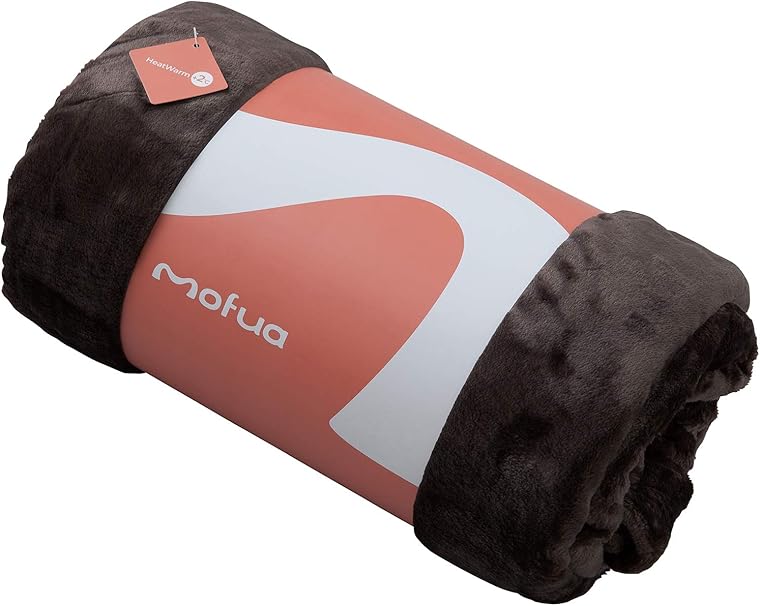 Amazon Co Jp 毛布 Mofua モフア プレミアムマイクロファイバー毛布 Heatwarm発熱 2 タイプ ダブル ブラウン ホーム キッチン