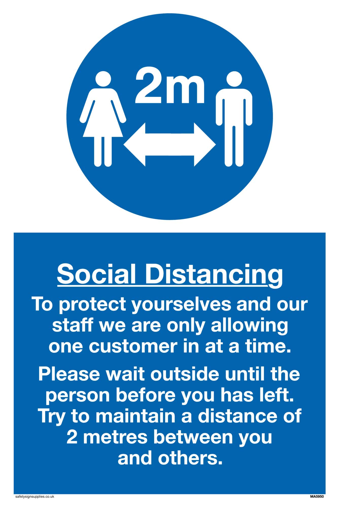 Viking Signs Social Distancing sign - Vinyl/Sticker