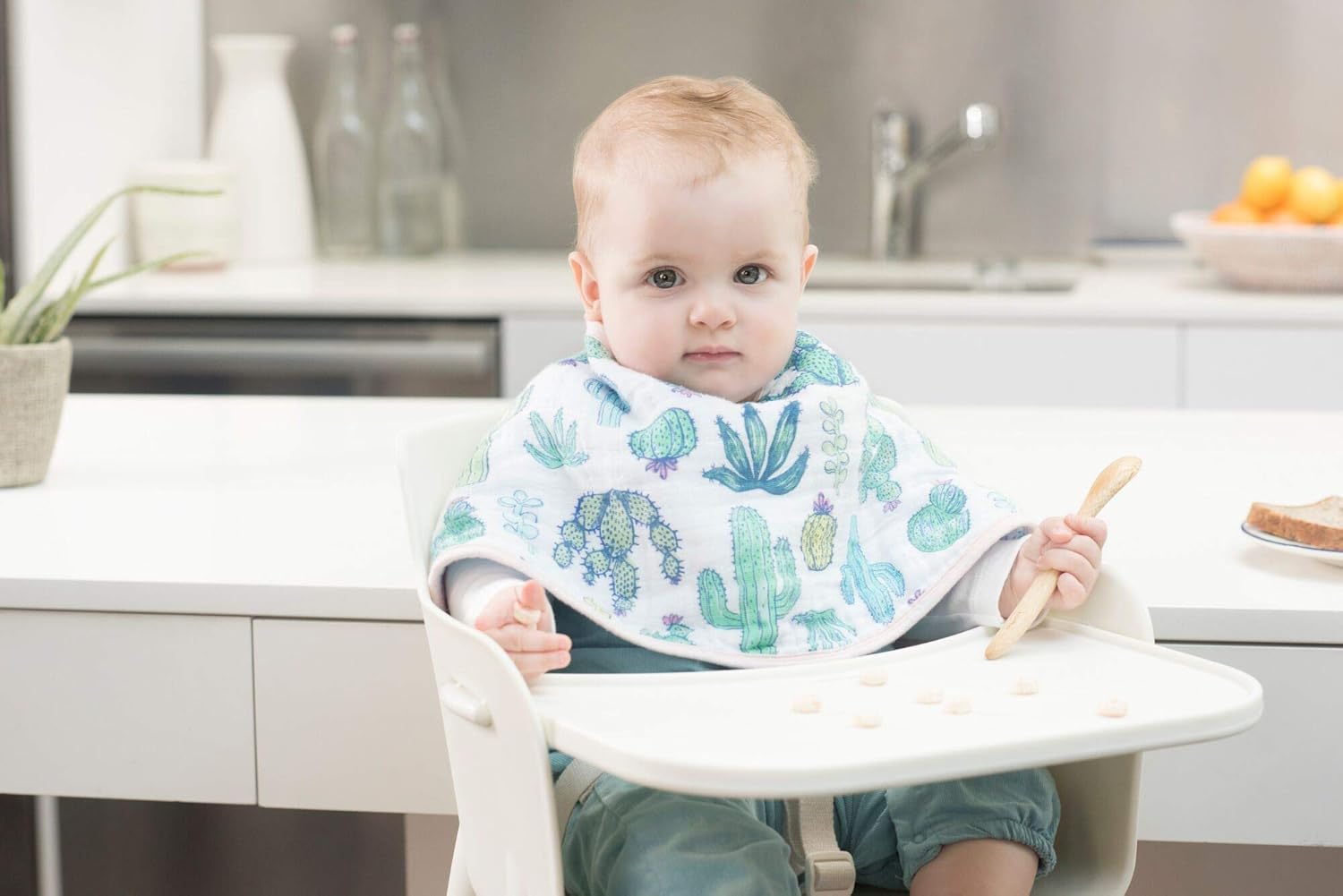 aden + anais Burpy Baby Bib, 100% Cotton Muslin, 4 Layer Multi Use Burping Cloth, Super Soft & Absorbent Burp Rag for Infants, Newborns and Toddlers, 2 Pack, Trail Bloom Llamas: Baby