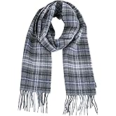 Briomhar Tartan Plaid Wool Scottish Scarf - 100% Lambswool Made in Scotland, Perfect Winter Scarf for Cold Weather