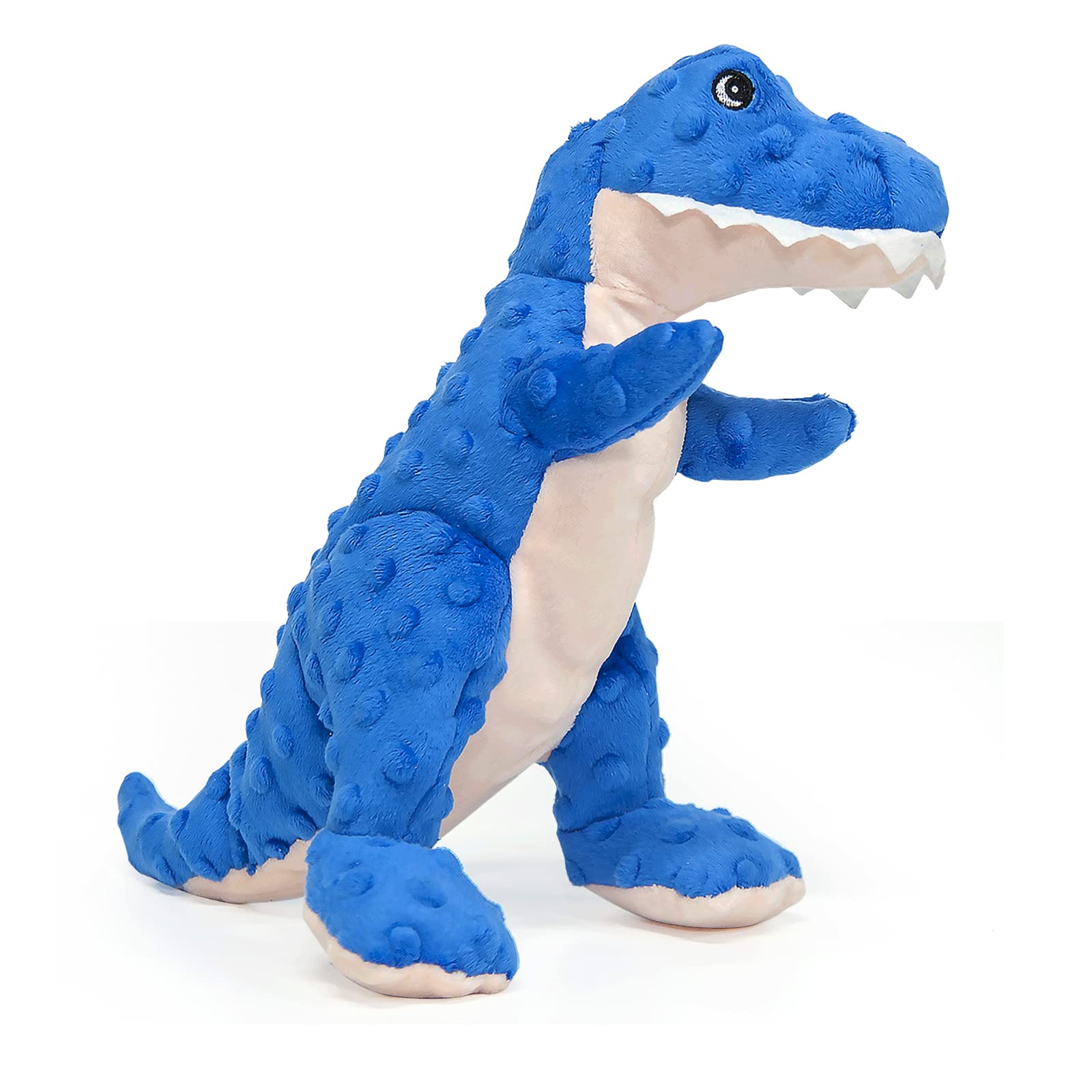 Photo 1 of DODODOLA Dog Toys Dinosaur Dog Toy Blue Stuffed Animals Chew Toy Plush Squeaky Dog Birthday Toys for Small Large Big Dogs