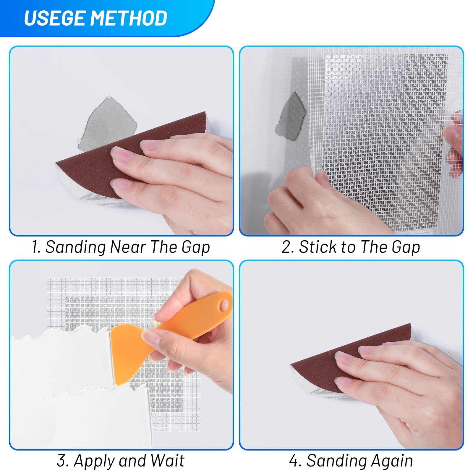 Mua Mckanti 14 Pack Drywall Patch Kit - 4/6/8 Inch with Self-Adhesive ...