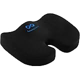 Everlasting Comfort Memory Foam Seat Cushion Designed for Hip and Tailbone Pain - Office Chair Cushions & Car Seat Cushion - Coccyx Cushion - Sciatica & Back Pain Relief