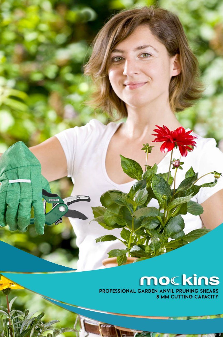 mockins professional heavy duty garden pruning shears