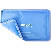 APEXUP Gel Ice Packs for Injuries Reusable, Flexible Double Sided Cold Packs for Injuries, Ice Pack for Knee, Shoulder, Back, Hip, Leg, Arm (Blue, S, 1PK)