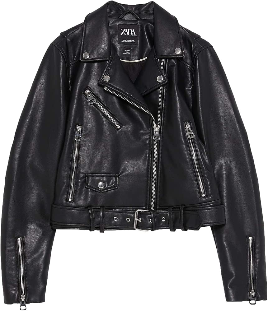 zara faux leather jacket womens