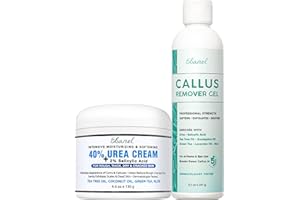Ebanel Set of Professional Callus Remover for Feet, and Urea Cream 40% Plus Salicylic Acid 2%, Heel Foot Callus Remover Gel Exfoliator Dead Skin Cuticle Removal Toenail Softener Keratolytic Pedicure