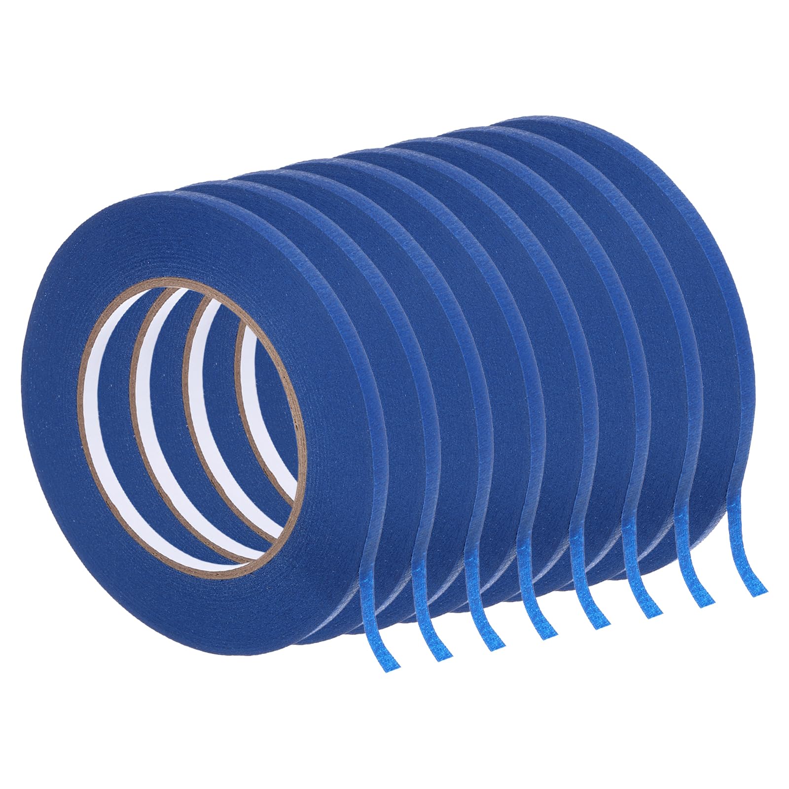 Rebower Masking Tape Blue Painters Tape Paper Tape [for Crafts DIY Walls Painting Packing Automotive Home Decoration Teaching]- 0.2 Inch x 60 Yards/8 Rolls