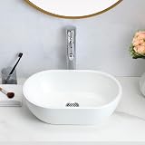 WeaShaemgLi Round Ceramic Cloakroom Basin Sink Gloss White 120x290x440mm view 7