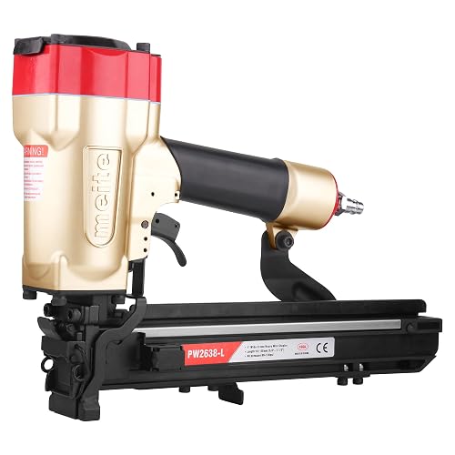 meite 16 Gauge 1-Inch Wide Crown Stapler, Pneumatic Heavy Duty Staple ...