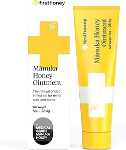 First Honey Wound Healing Ointment [ 1oz - 28.4g ] | 100% Active Leptospermum | Fast Relief & Skin Repair | Manuka Honey from