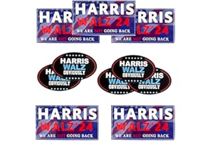 YREFDMO 10 Packs Kamala Harris for President Sticker, Harris Walz 2024 Stickers,Kamala Harris Bumper Sticker,We are Not Going Back (Kamala Harris-1)