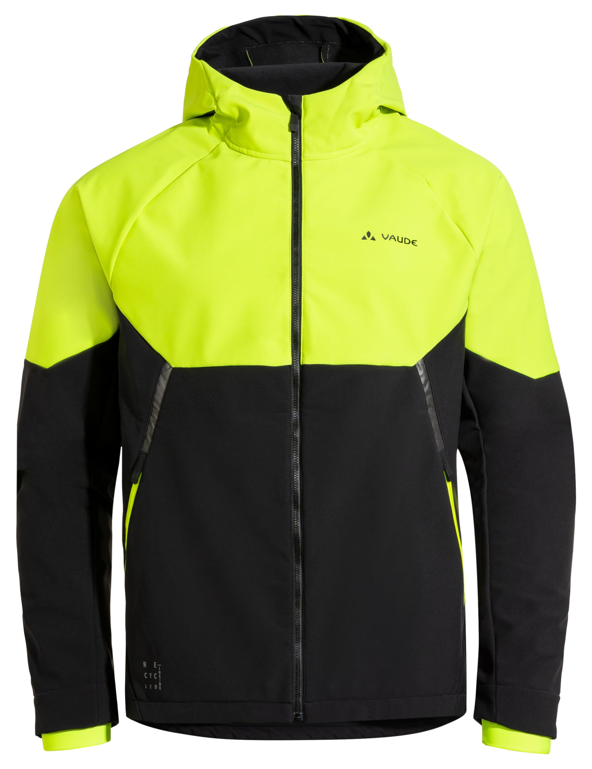VAUDE Softshell Fahrradjacke Herren Qimsa – Wasserdichte & atmungsaktive Softshelljacke Herren, reflektierende Details, ideal fürs Radfahren im Herbst & Winter - in Gelb, Größe: M 8