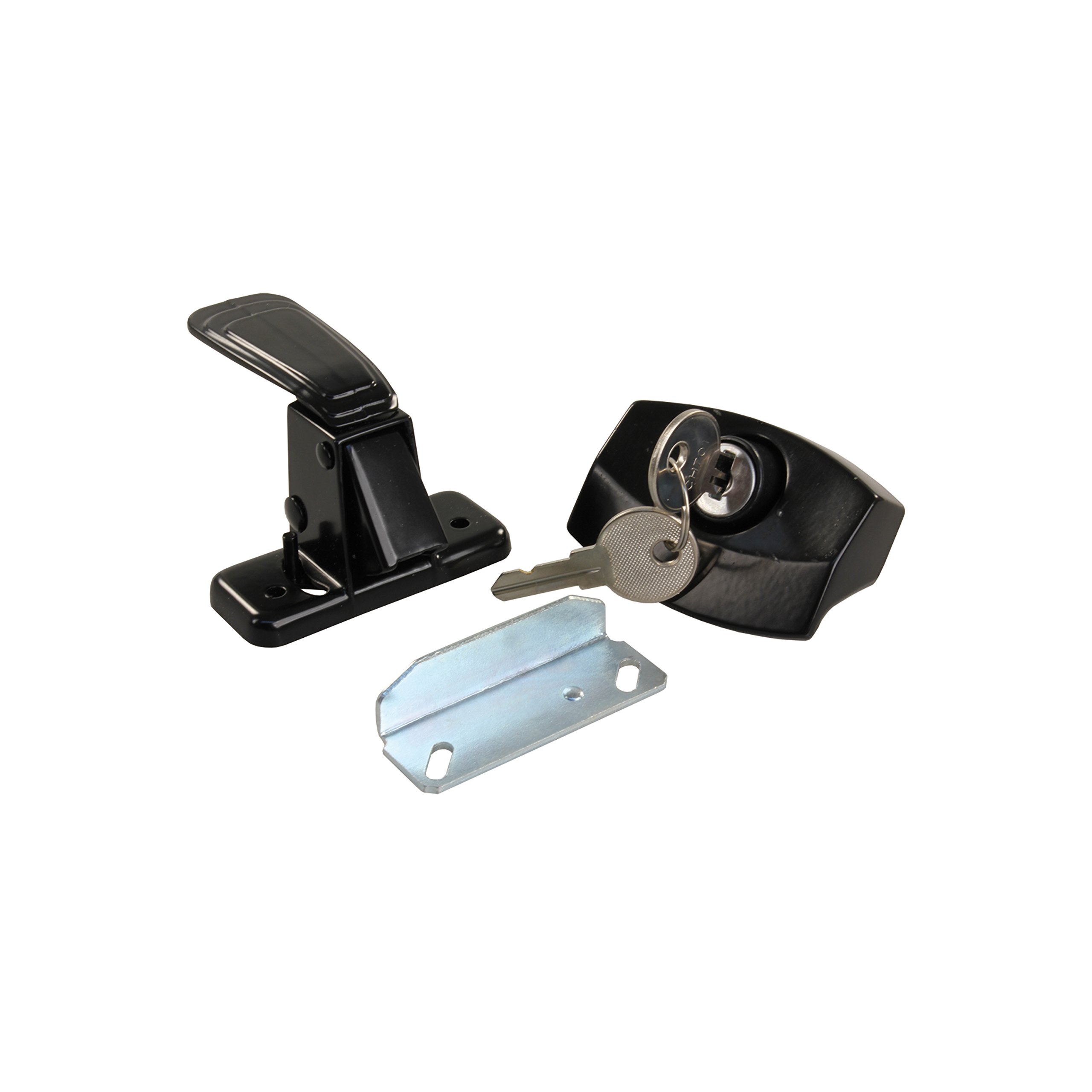 Photo 1 of JR Products 11675 Black Locking Camper Door Latch