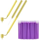 Tondiamo 100 Pack Touch up Paint Brushes 0.5mm Pen,Purple | Micro Tips for Auto Scratch Repair, Disposable Detailing Tool, Fine Point Kit for Chips Touch up, Gold Fluid Writer