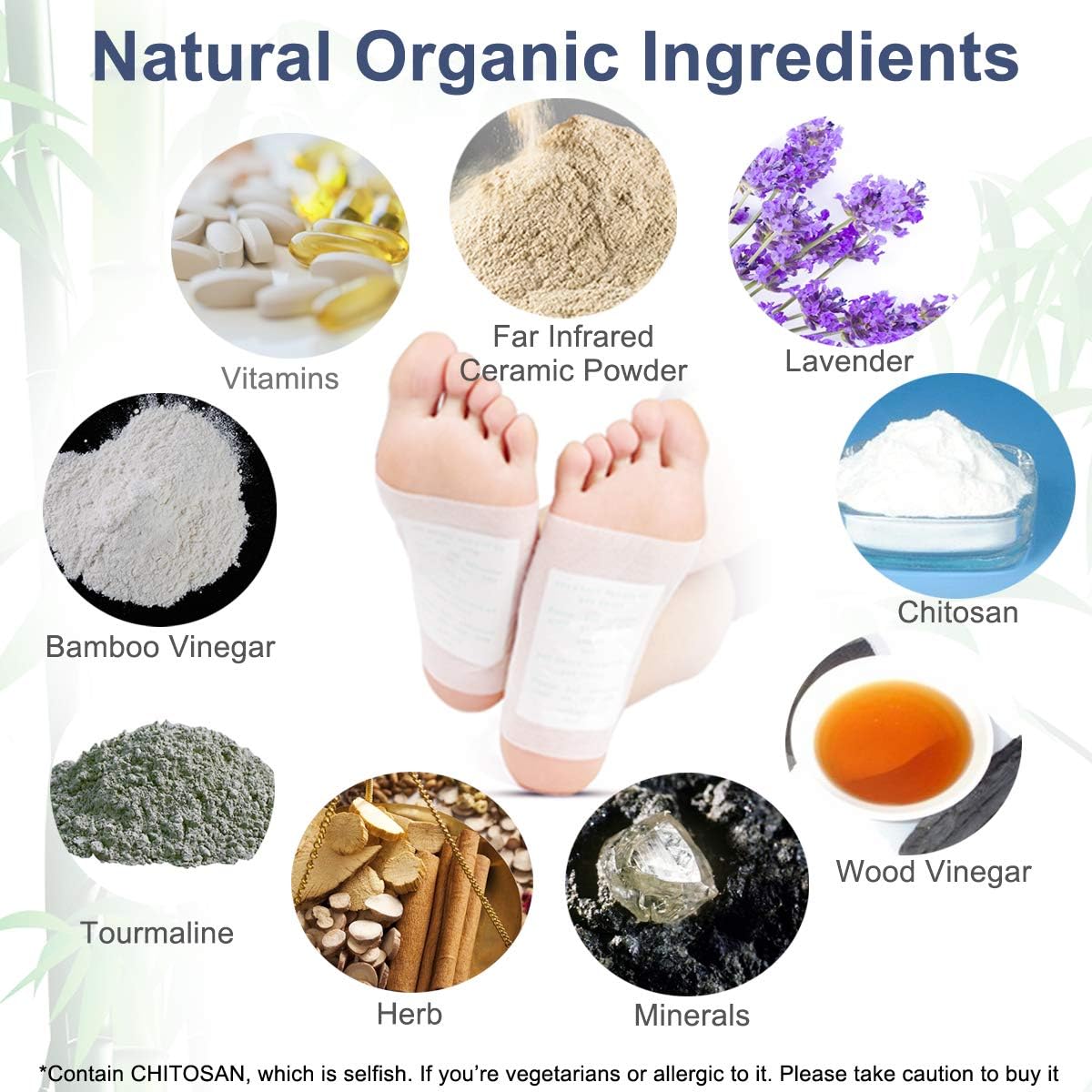 Foot Pads - (100pcs) Natural Cleansing Foot Pads for Foot Care, Sleeping & Anti-Stress Relief, No Stress Package - 100 Packs: Health & Personal Care