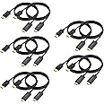 UVOOI 4K DisplayPort to HDMI Cable 6FT 10-Pack, Display Port DP to HDMI Cable Uni-Directional Cord Support 4K@30Hz, 2K, 1080P Compatible with HP, Dell, Lenovo, AMD, NVIDIA, Laptop, Monitor, HDTV