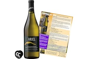 SAWTOOTH Ariel Chardonnay Non-Alcoholic White Wine Experience Bundle with Pop Socket, Seasonal Wine Pairings & Recipes