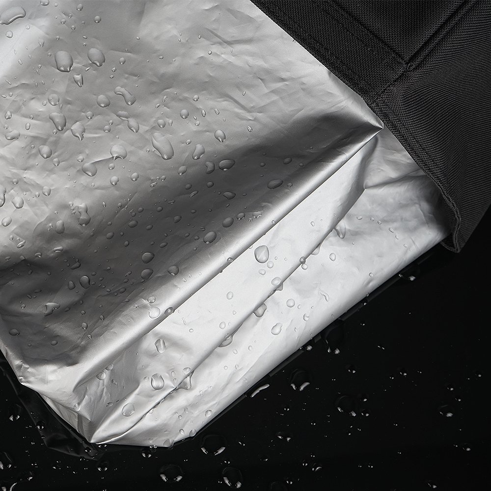 DBPOWER Waterproof Portable Car Trash Can with Side Pockets, Leakproof Drive Garbage Bin With Inner Heat Preservation Bag