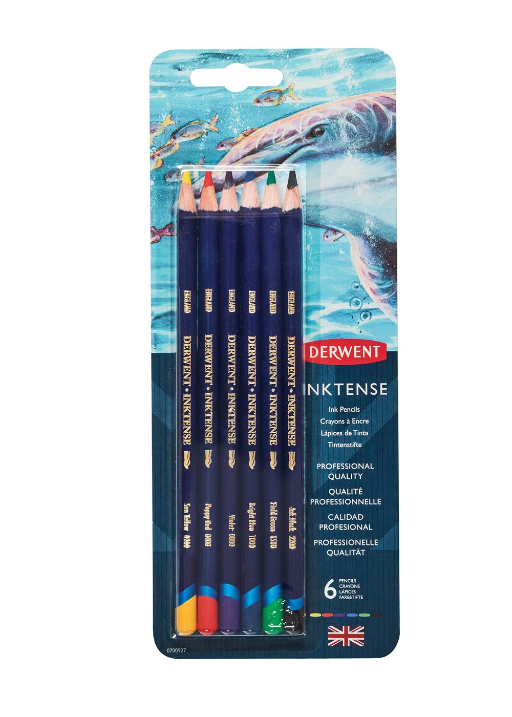 Derwent Colored Pencils, Inktense Ink Pencils, Drawing, Art, Pack, 6 Count (0700927)