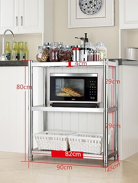 Almacenamiento y organización de la cocina Estante de cocina Piso ...