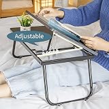 HOFLERA Laptop Desk Bed Tray with Foldable Legs Cup Slot Reading Holder view 3