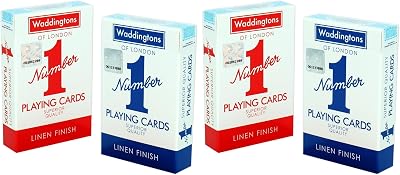 Waddingtons Number 1 Playing Card Game Twin Pack Red Blue Decks