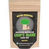Malama Organic Mushroom Hot Cacao Mix, Lion's Mane Mushroom Powder with Fair Trade Cacao for Focus, Memory, & Immune Support – Vegan Superfood, Non GMO, 3.5 oz (50 Servings)