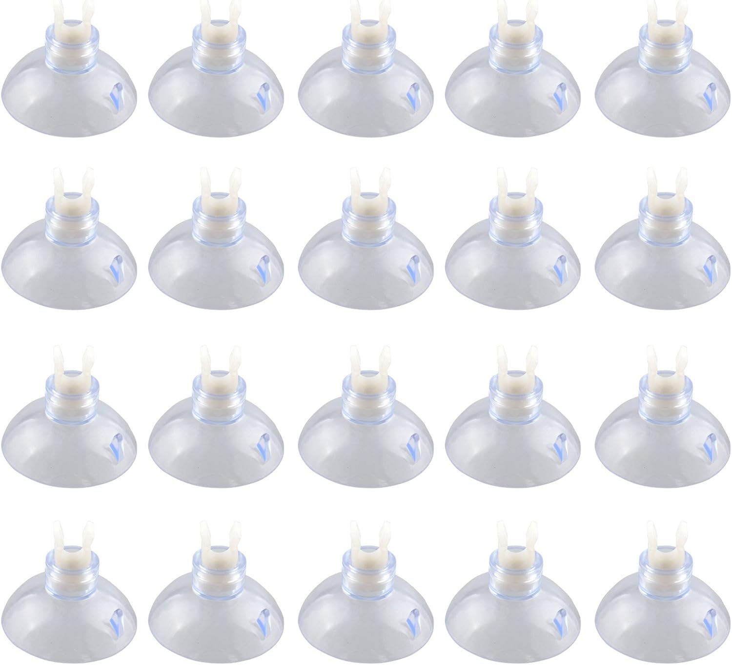 HALJIA 20PCS 5MM Aquarium Fish Tank Suction Cups Airline Hose Pump Air Line Tubing Holder, 30 x 24 mm