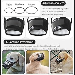 HEELE Dog Muzzle,Soft Nylon Muzzle Anti Biting
