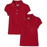 The Children's Place Girls' Short Sleeve Ruffle Pique Polo, 2 Pack