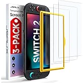 JSAUX [3-Pack] Screen Protector for Nintendo Switch 2 (2025), Ultra HD Glass Protector 9H Hardness Easy to Install with Guidi