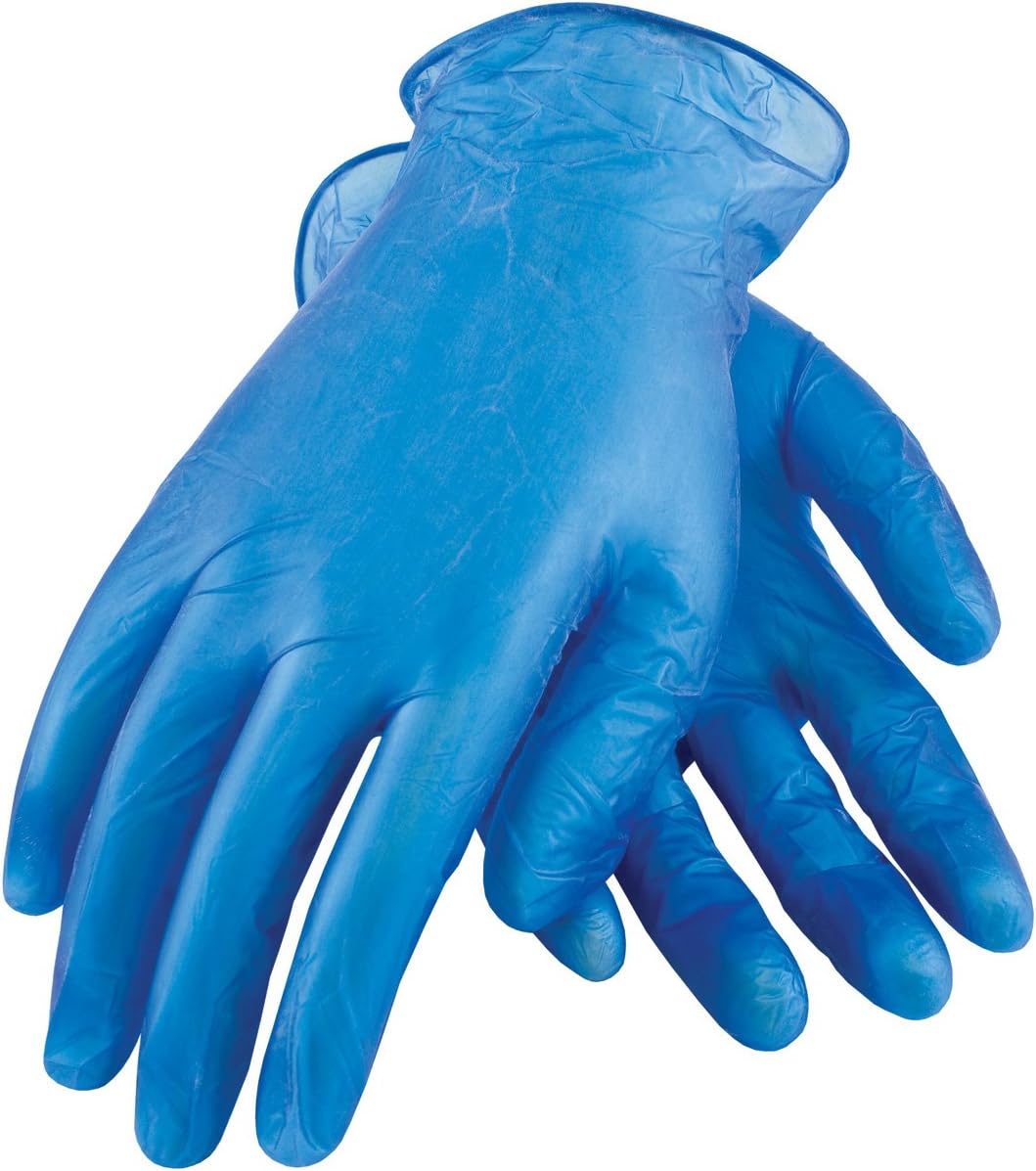 Industrial Grade Disposable Vinyl Glove, Powder Free - 5 Mil 64-V77BPF/L, (10)