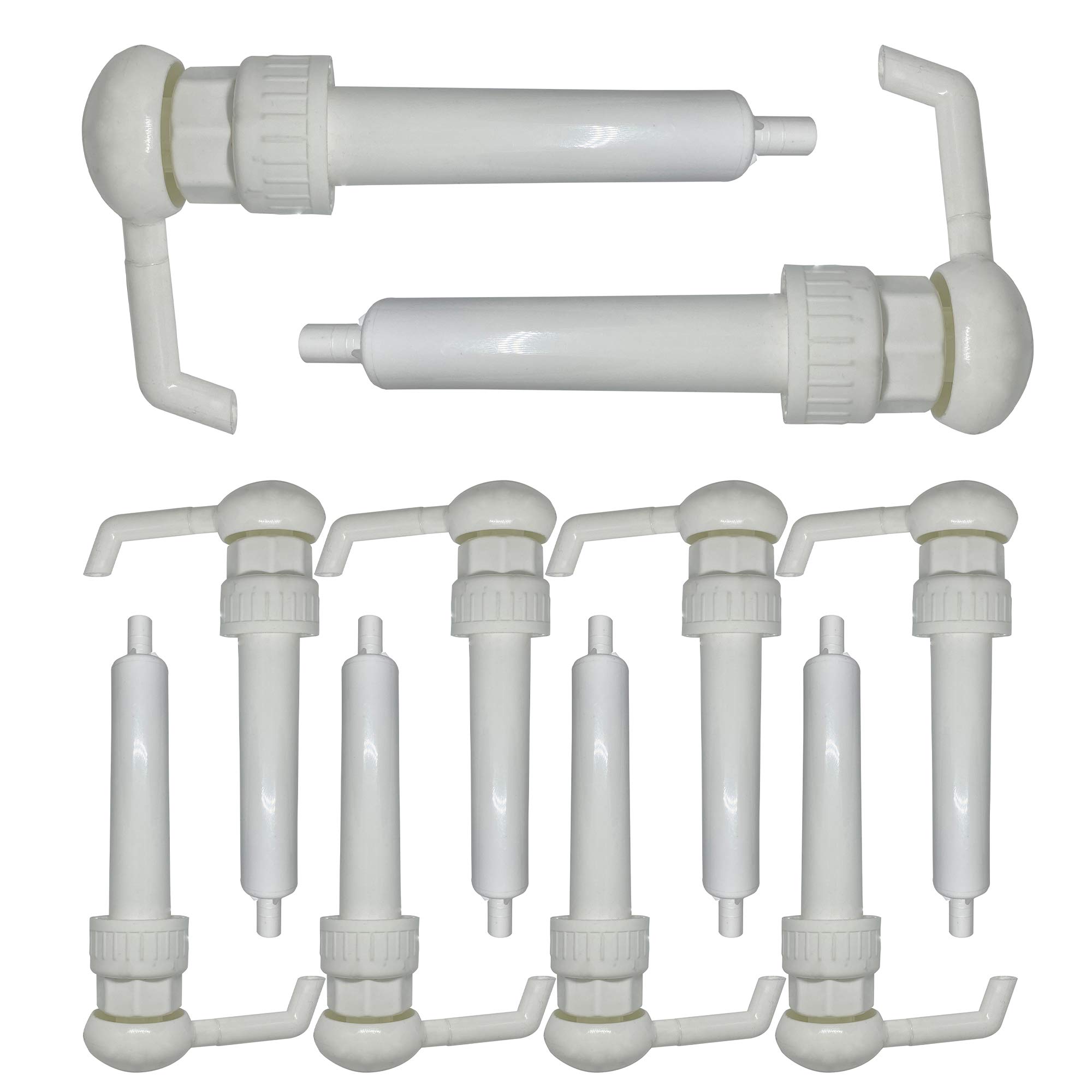 Ibex Mart Pack of 38MM Pump Dispensers to Suit 5 Liter Containers Dispenses 15ML Dose - White (10)