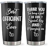 Qatdey Officiant Gift Tumbler 20oz, Best Wedding Officiant Ever Gifts from Bride Groom, Thank You/Appreciation Present for Officiant on Wedding Day