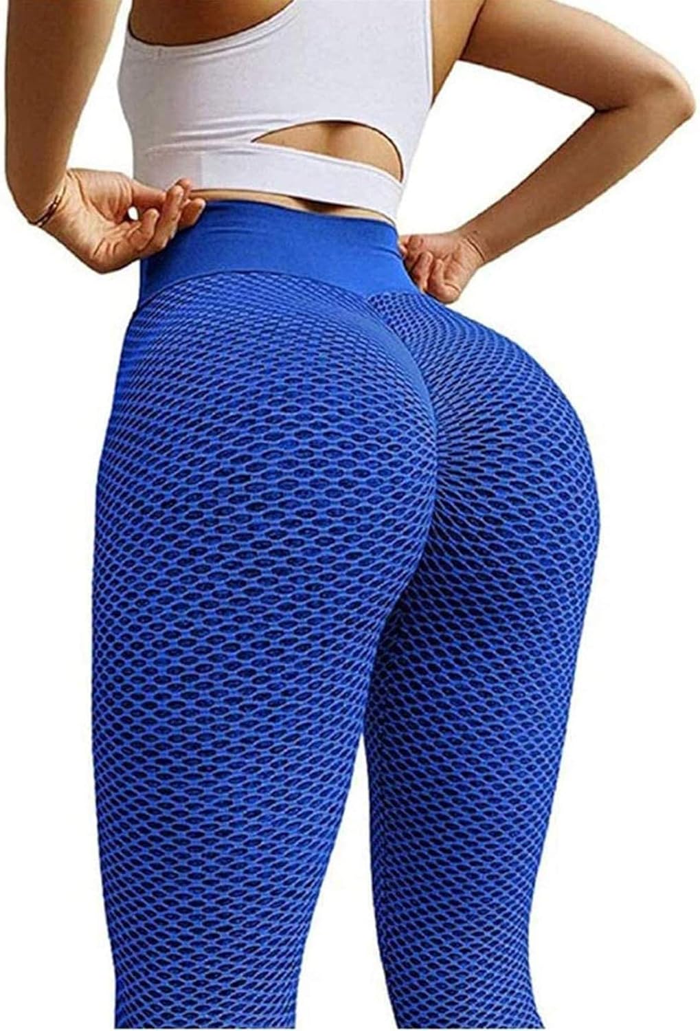 HHYSPA Sexy Shark Scales High Waist Leggings Length Bubble