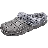 YUKTOPA Unisex Garden Clogs House Slippers Fur Lined Winter Breathable Walking Garden Shoes Warm Non-Slip Mule Footwear